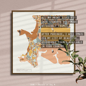 DARWIN MAP ART PRINT