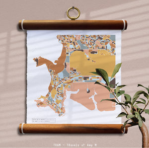 DARWIN MAP ART PRINT