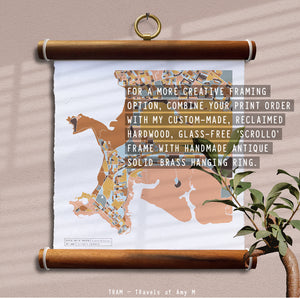 DARWIN MAP ART PRINT