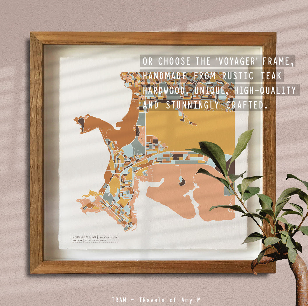 DARWIN MAP ART PRINT