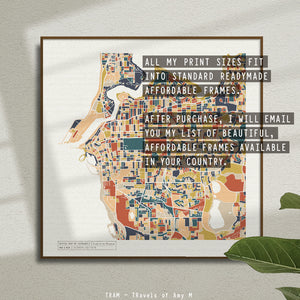 FREMANTLE MAP ART PRINT