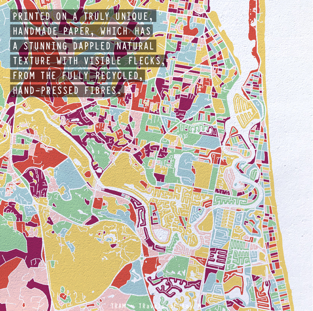 GOLD COAST MAP ART PRINT