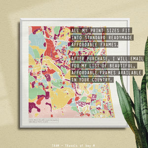GOLD COAST MAP ART PRINT