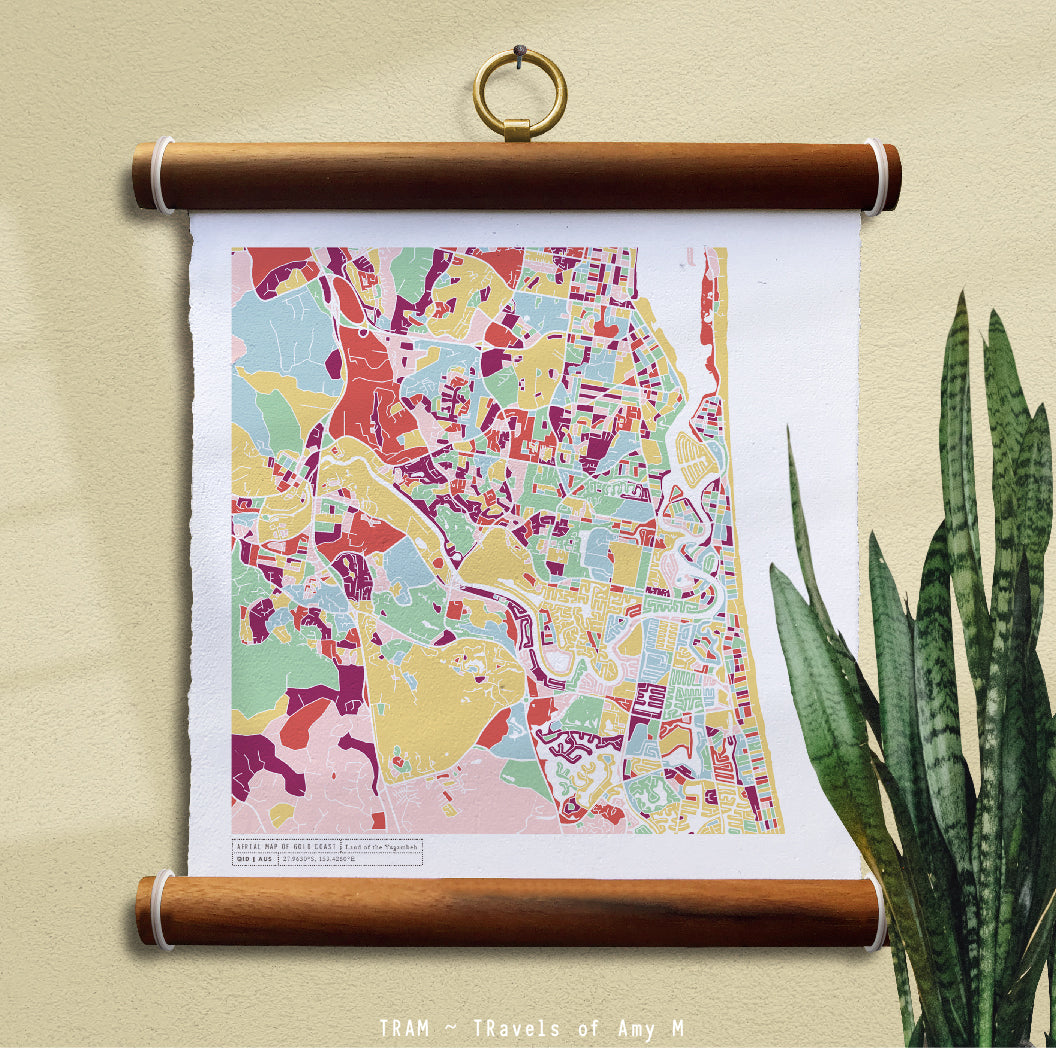 GOLD COAST MAP ART PRINT