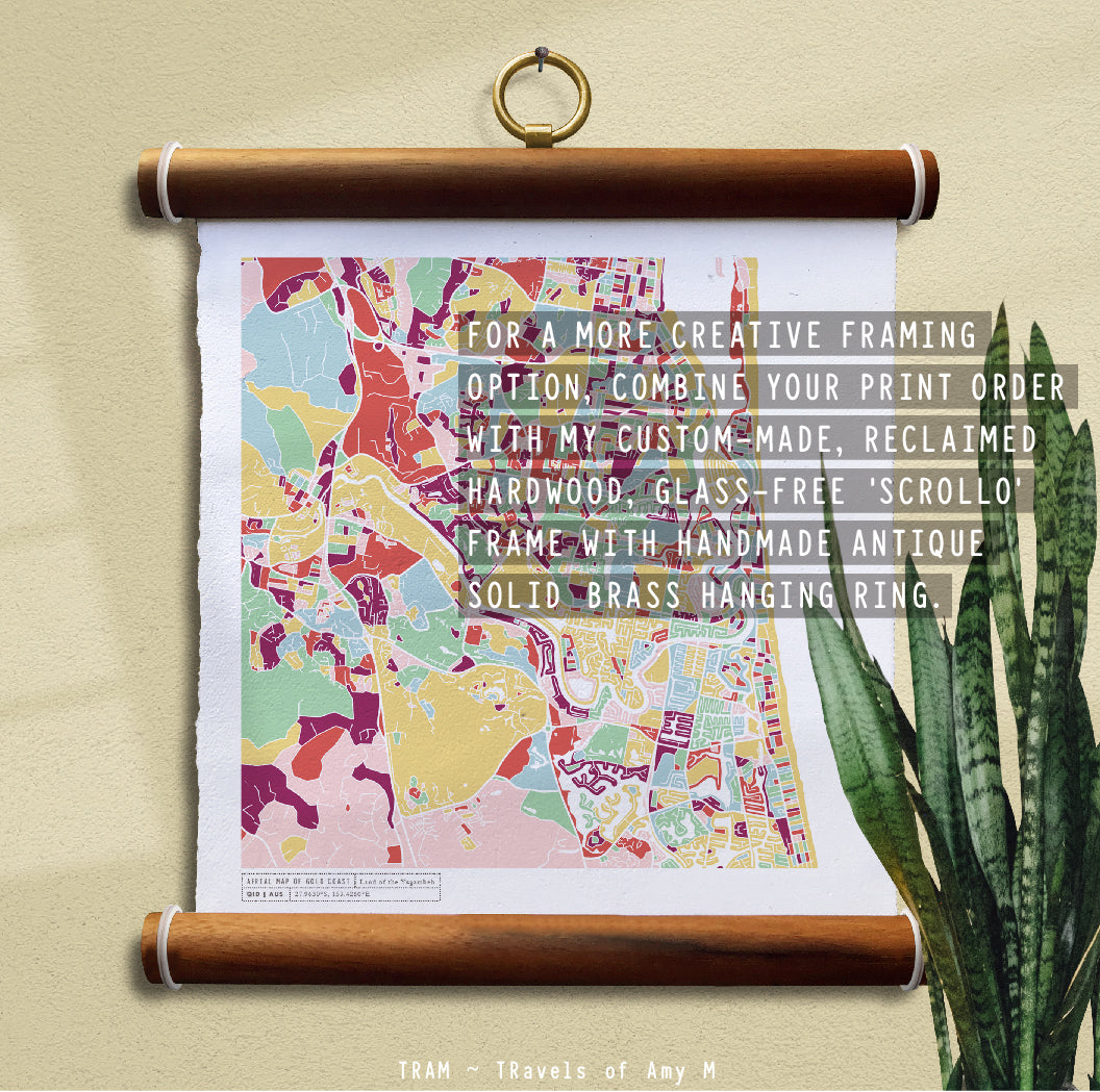GOLD COAST MAP ART PRINT