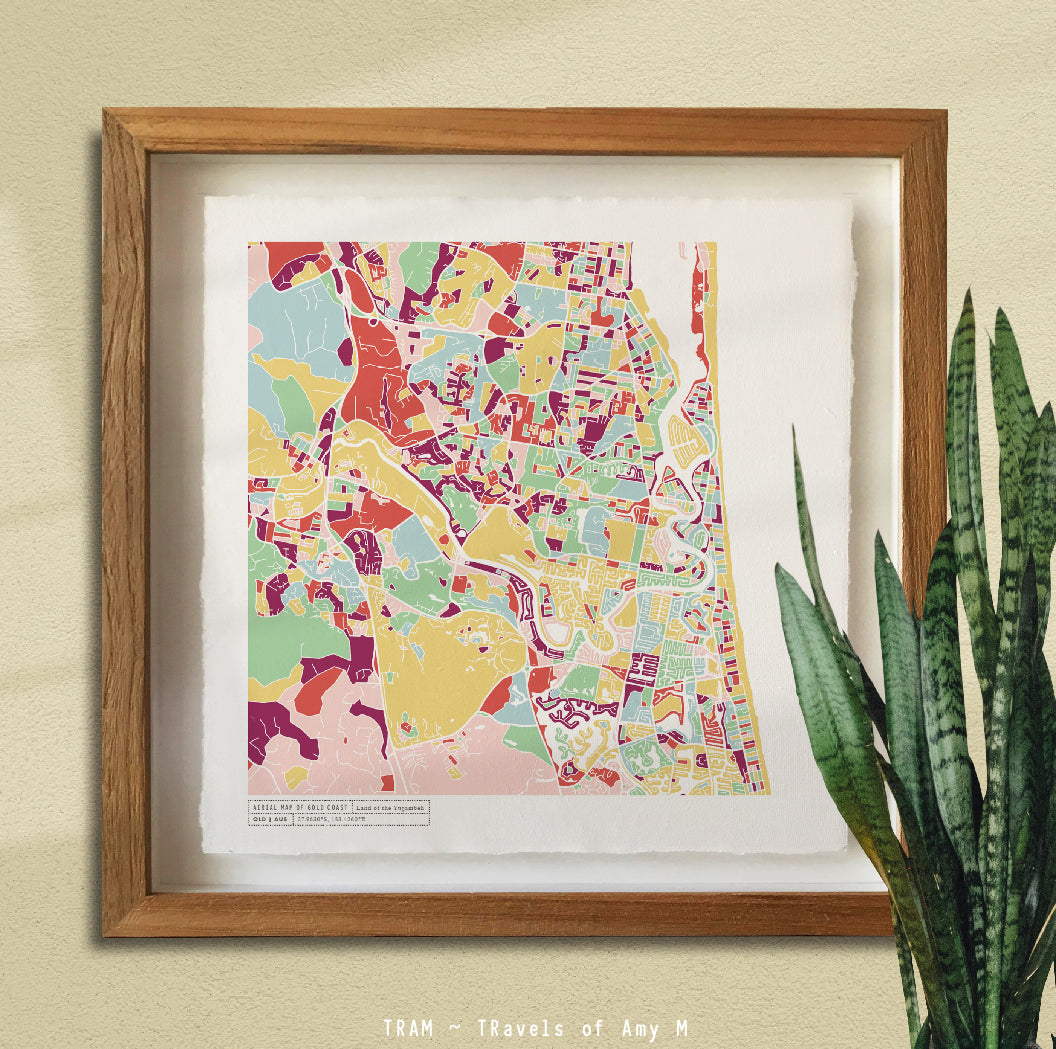 GOLD COAST MAP ART PRINT