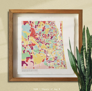 GOLD COAST MAP ART PRINT