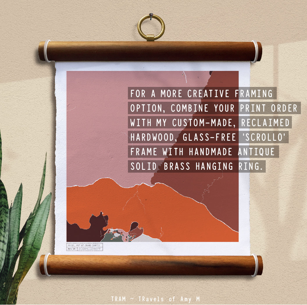 GRAND CANYON MAP ART PRINT