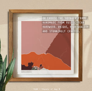 GRAND CANYON MAP ART PRINT
