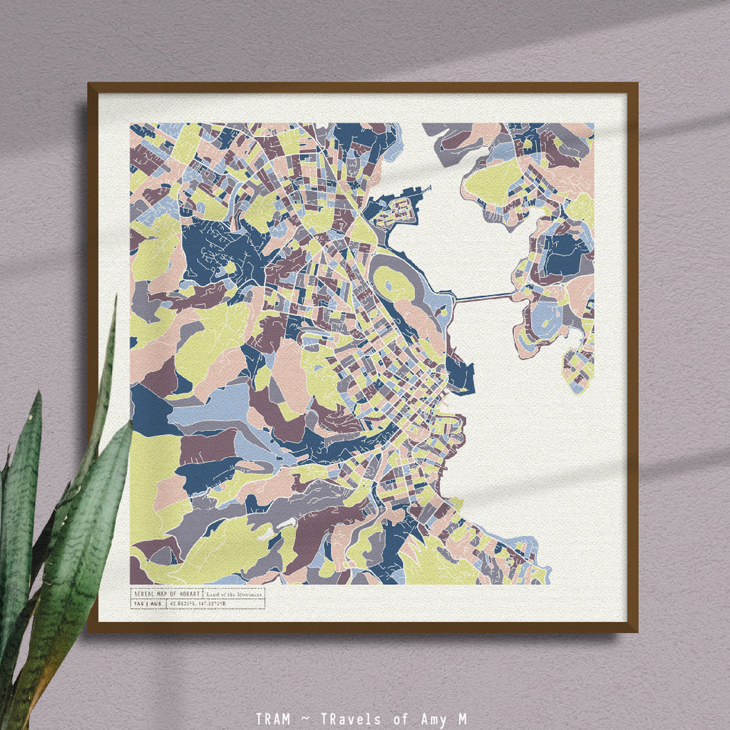 HOBART MAP ART PRINT