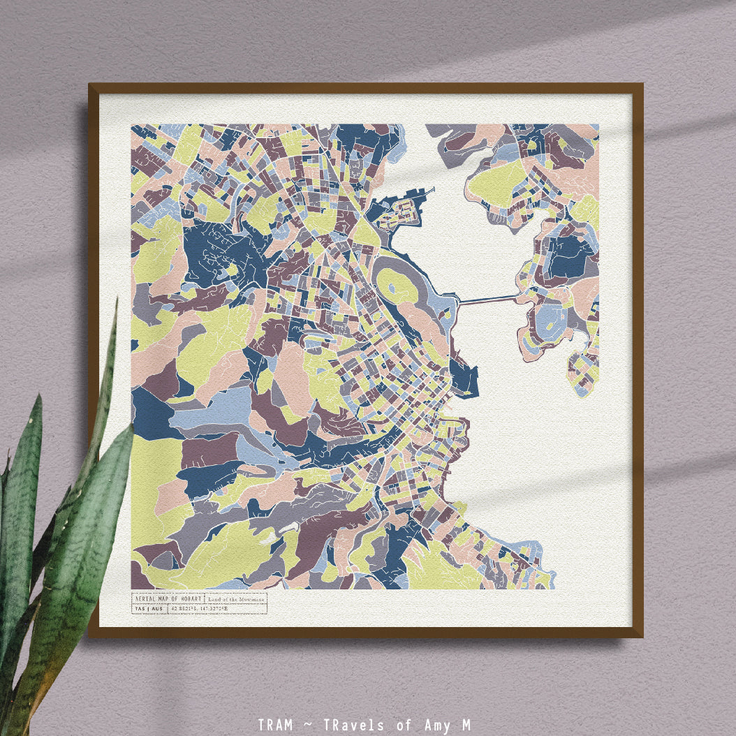 HOBART MAP ART PRINT