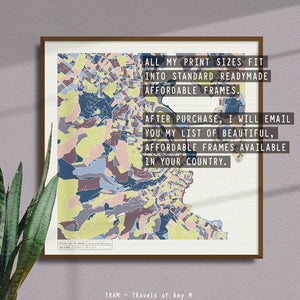 HOBART MAP ART PRINT
