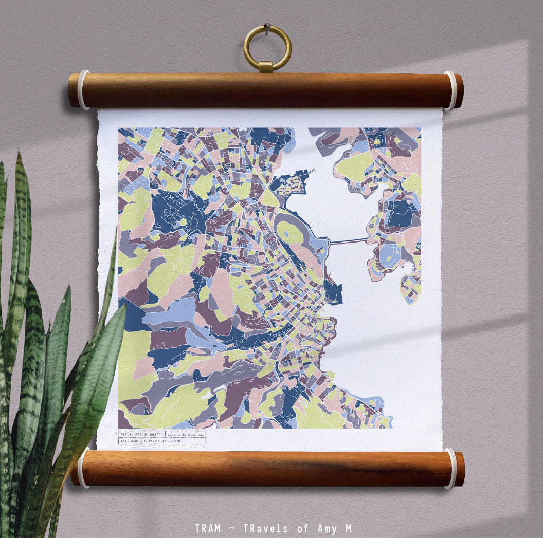 HOBART MAP ART PRINT
