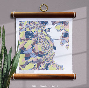 HOBART MAP ART PRINT