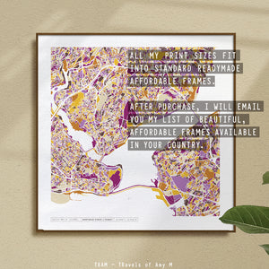 ISTANBUL MAP ART PRINT