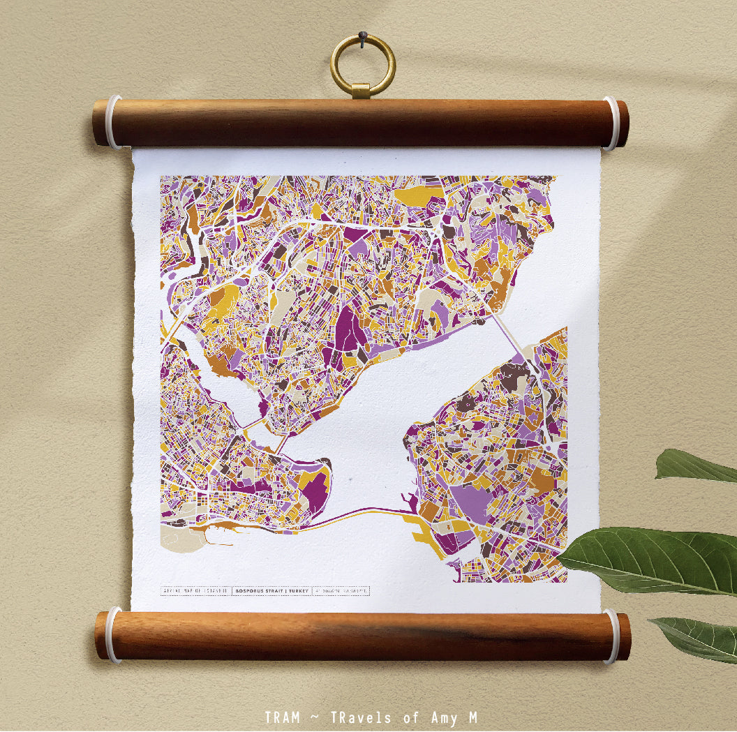 ISTANBUL MAP ART PRINT