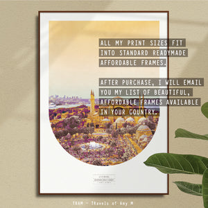 ISTANBUL SKYLINE ART PRINT