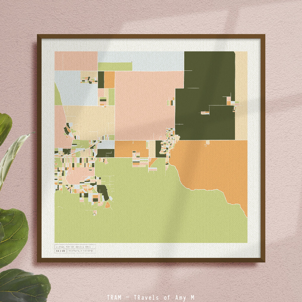 JOSHUA TREE MAP ART PRINT