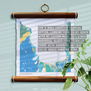 LAKE TAHOE MAP ART PRINT