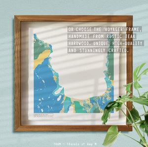 LAKE TAHOE MAP ART PRINT