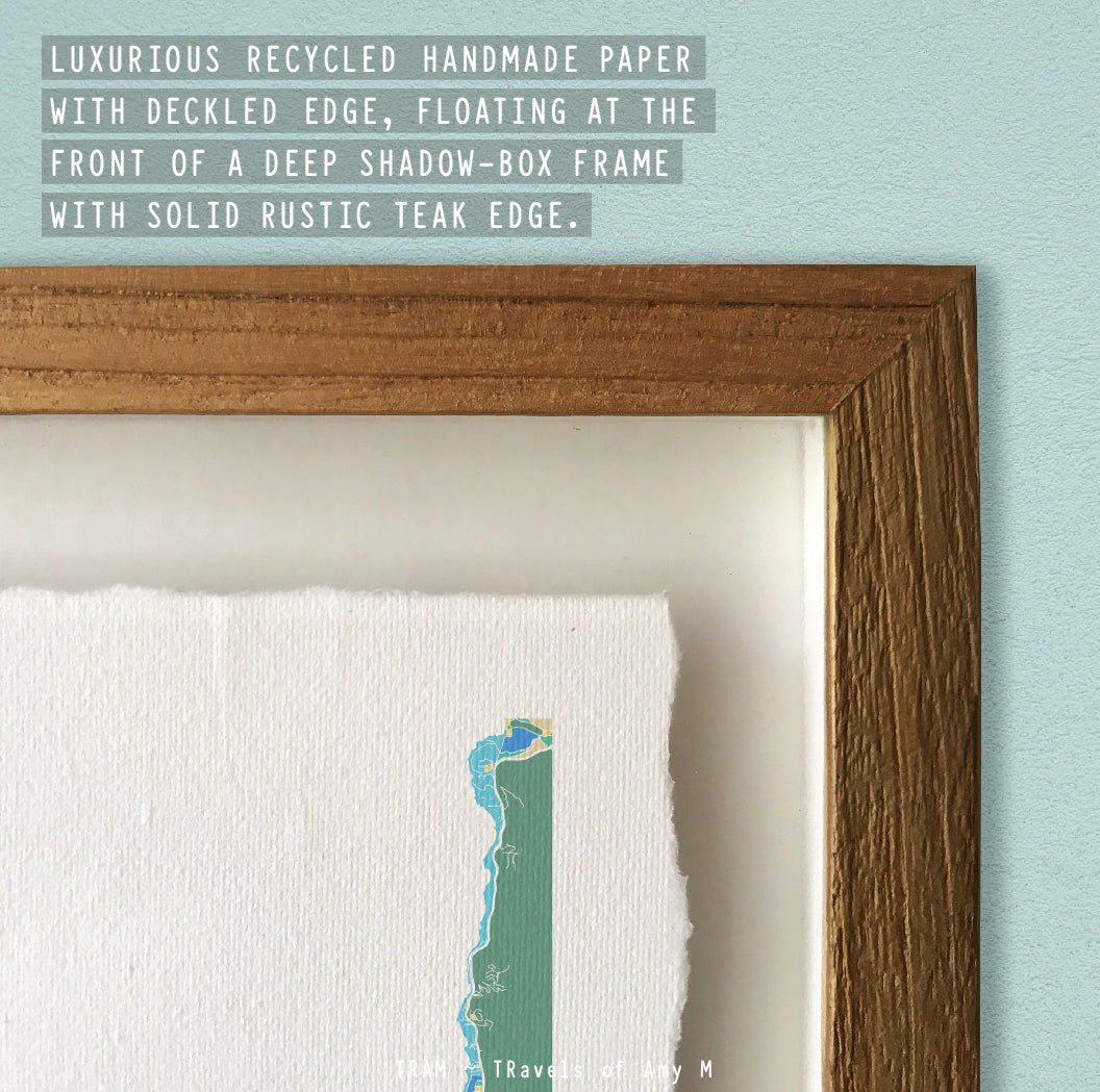 LAKE TAHOE MAP ART PRINT