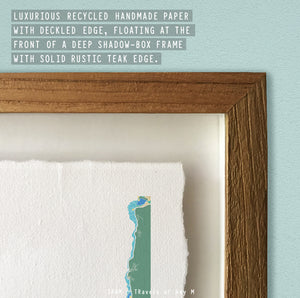 LAKE TAHOE MAP ART PRINT