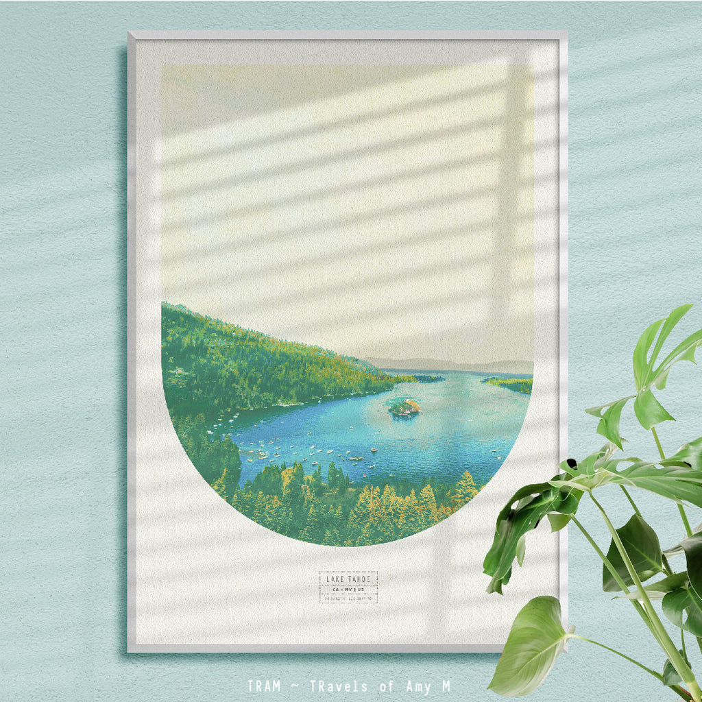 LAKE TAHOE SKYLINE ART PRINT