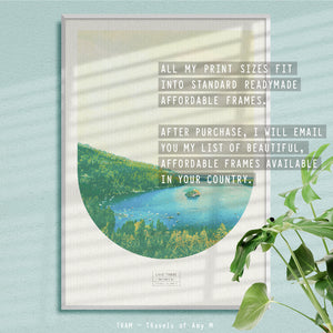 LAKE TAHOE SKYLINE ART PRINT
