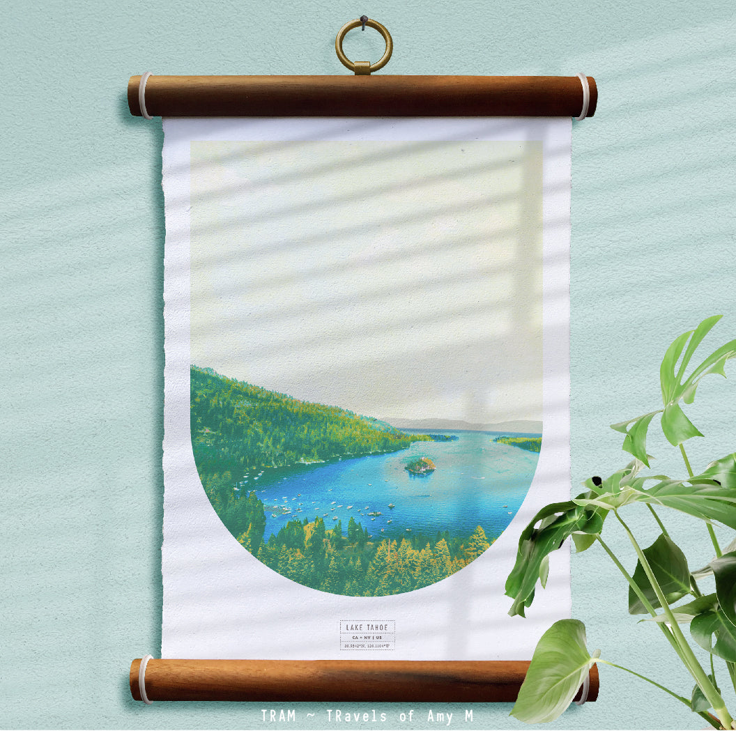 LAKE TAHOE SKYLINE ART PRINT
