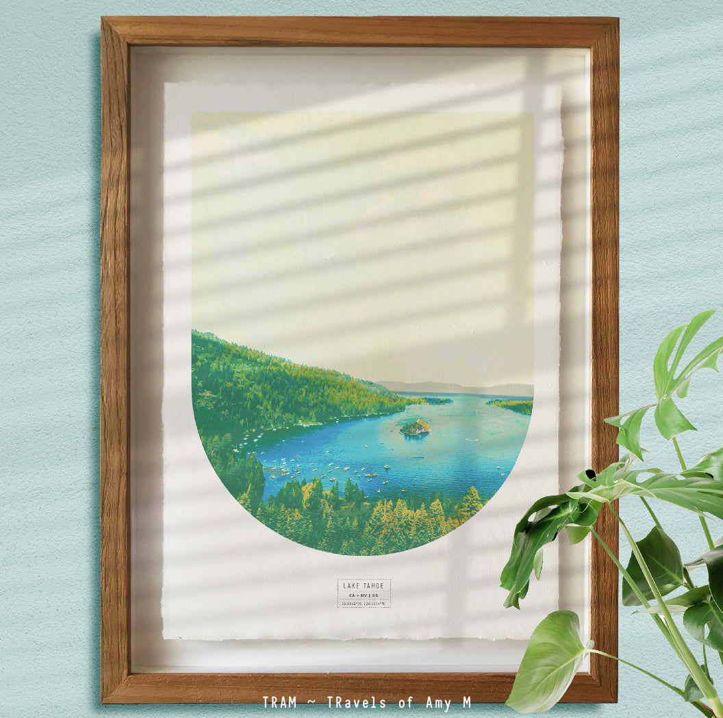 LAKE TAHOE SKYLINE ART PRINT