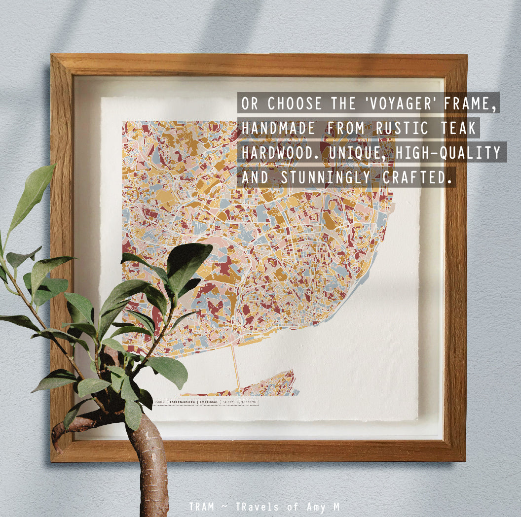 LISBON MAP ART PRINT