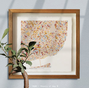 LISBON MAP ART PRINT