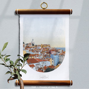 LISBON SKYLINE ART PRINT