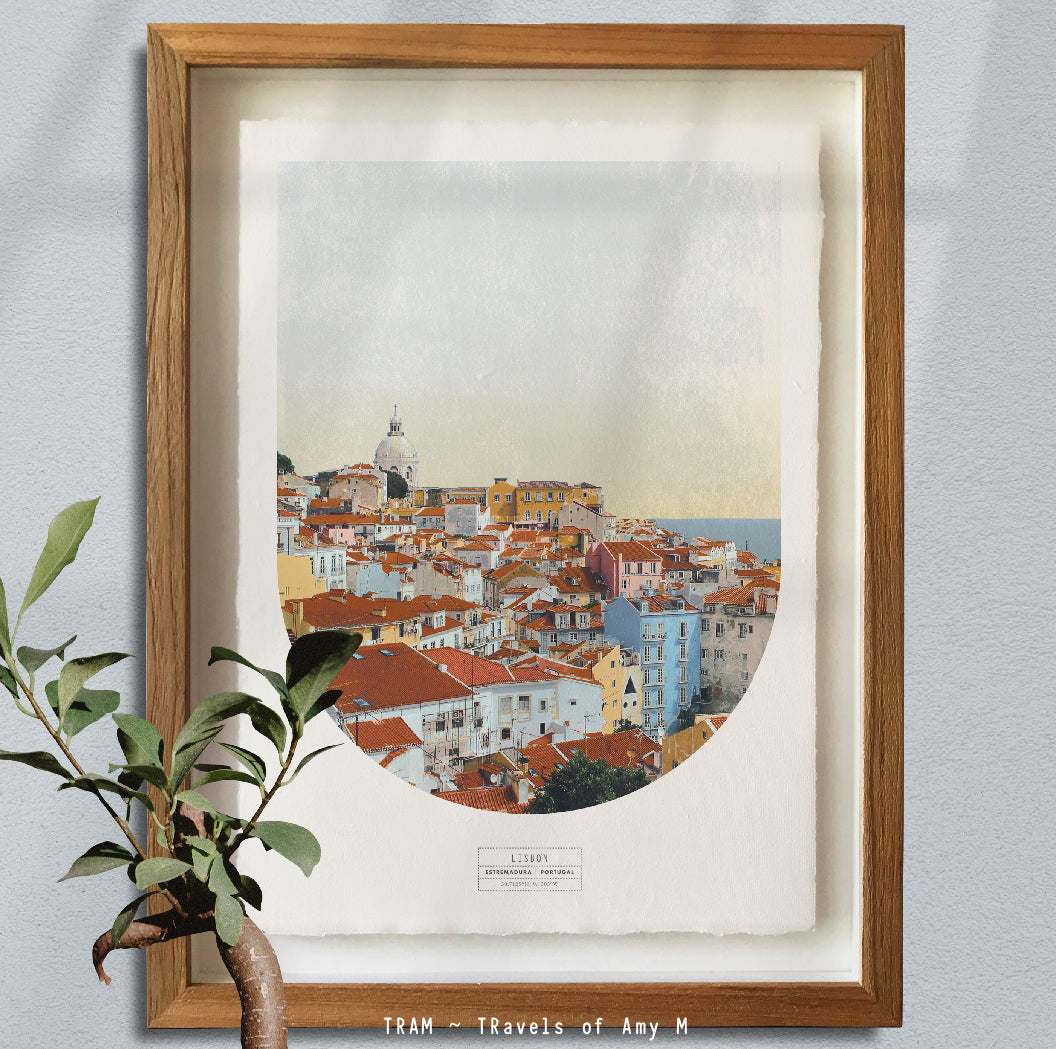 LISBON SKYLINE ART PRINT