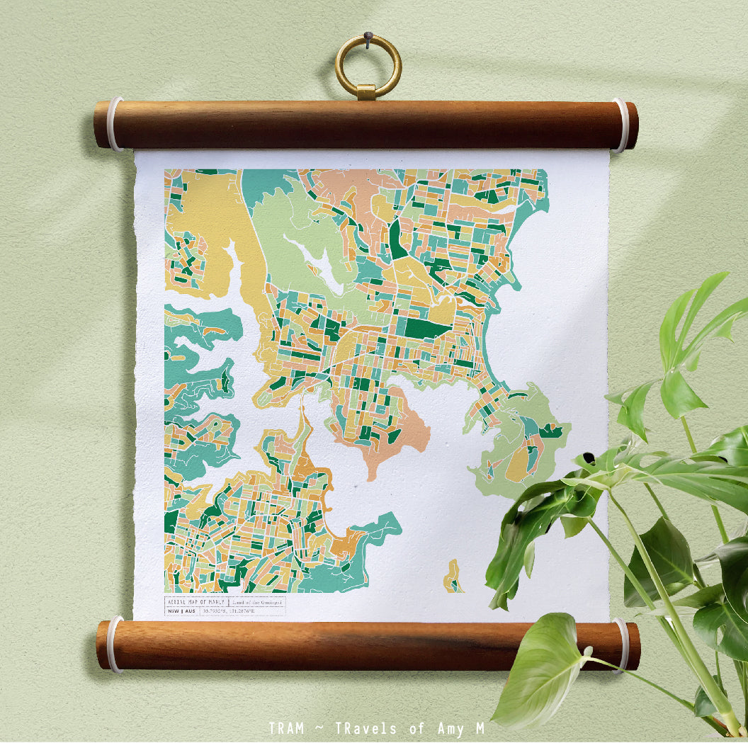 MANLY MAP ART PRINT