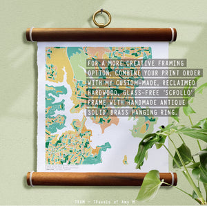 MANLY MAP ART PRINT