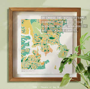 MANLY MAP ART PRINT