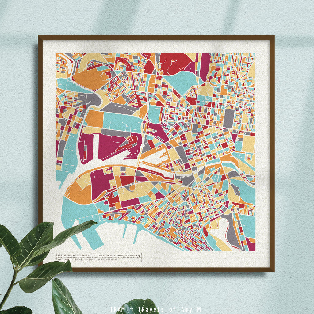 MELBOURNE MAP ART PRINT
