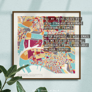 MELBOURNE MAP ART PRINT