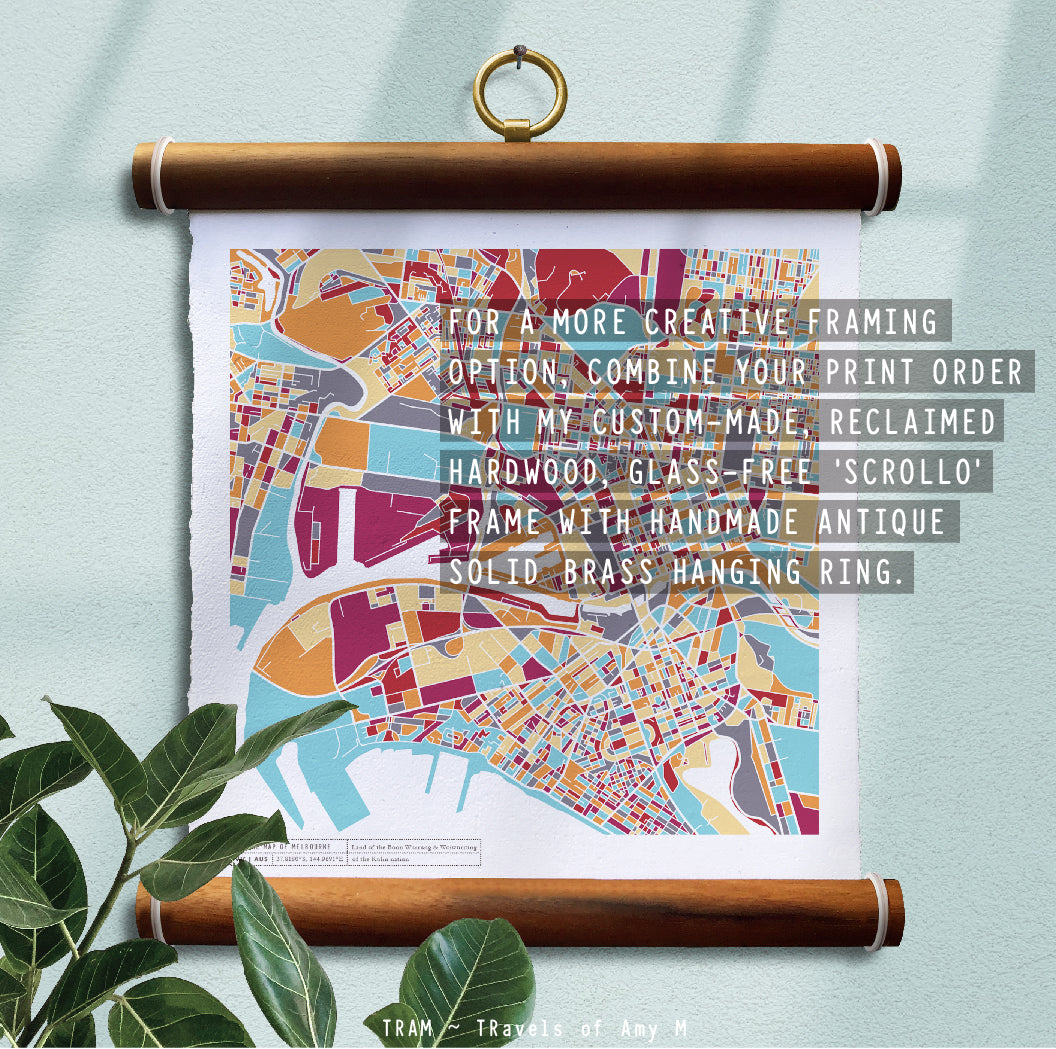 MELBOURNE MAP ART PRINT