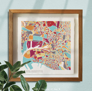 MELBOURNE MAP ART PRINT