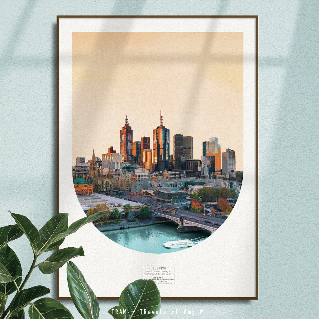 MELBOURNE SKYLINE ART PRINT