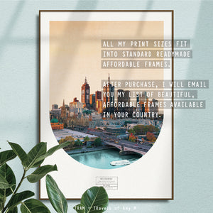 MELBOURNE SKYLINE ART PRINT