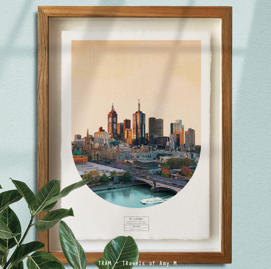 MELBOURNE SKYLINE ART PRINT