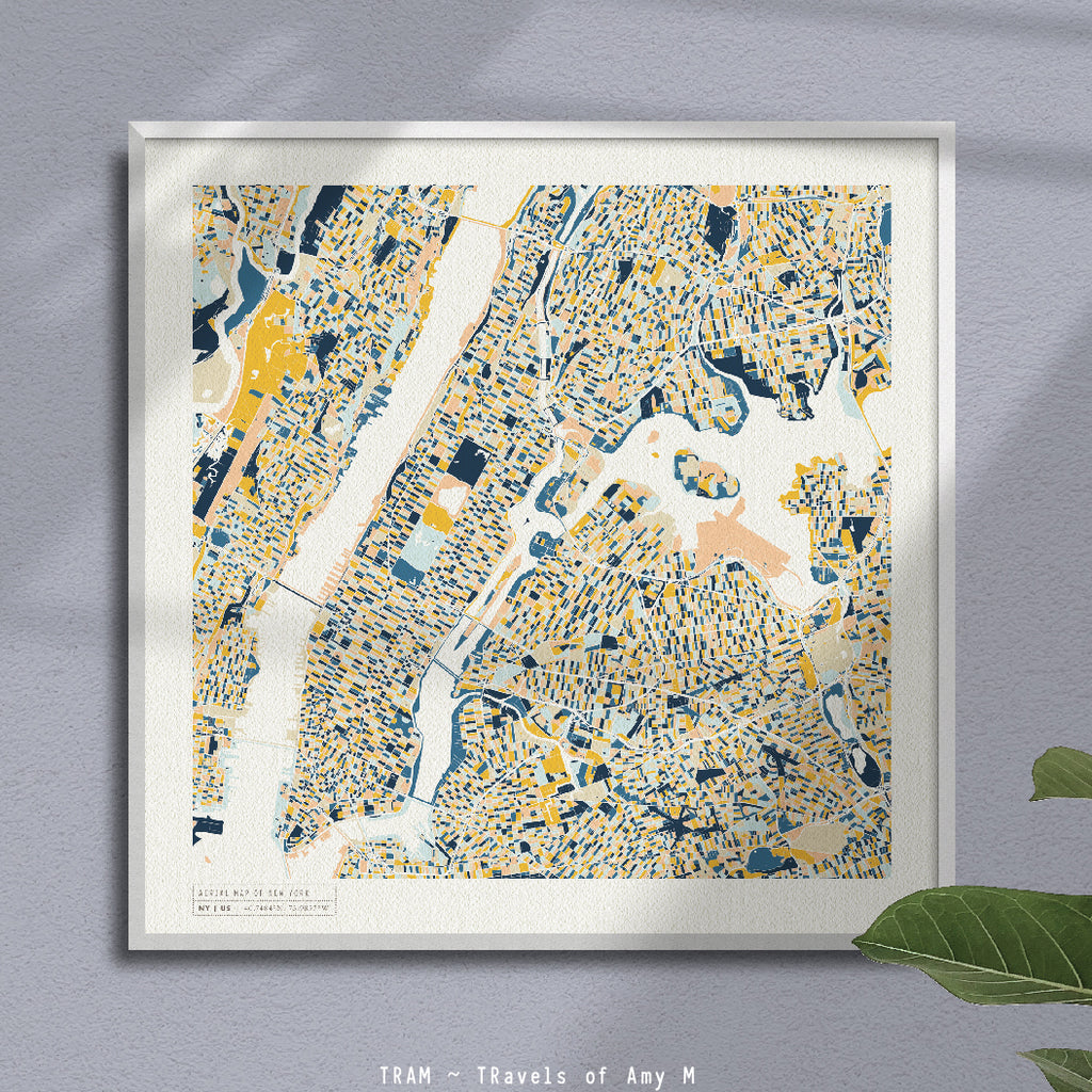 NEW YORK MAP ART PRINT