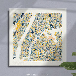 NEW YORK MAP ART PRINT