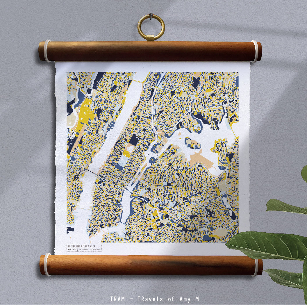 NEW YORK MAP ART PRINT