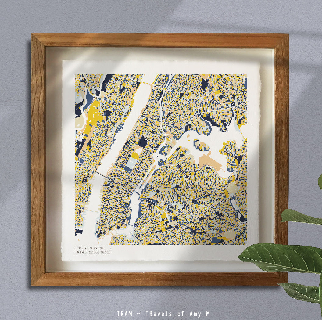 NEW YORK MAP ART PRINT