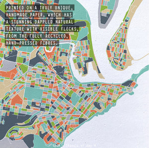 NEWCASTLE MAP ART PRINT
