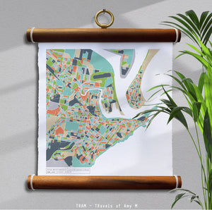NEWCASTLE MAP ART PRINT